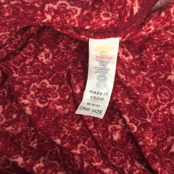 Red and pink LuLaRoe leggings - Picture 3 of 3